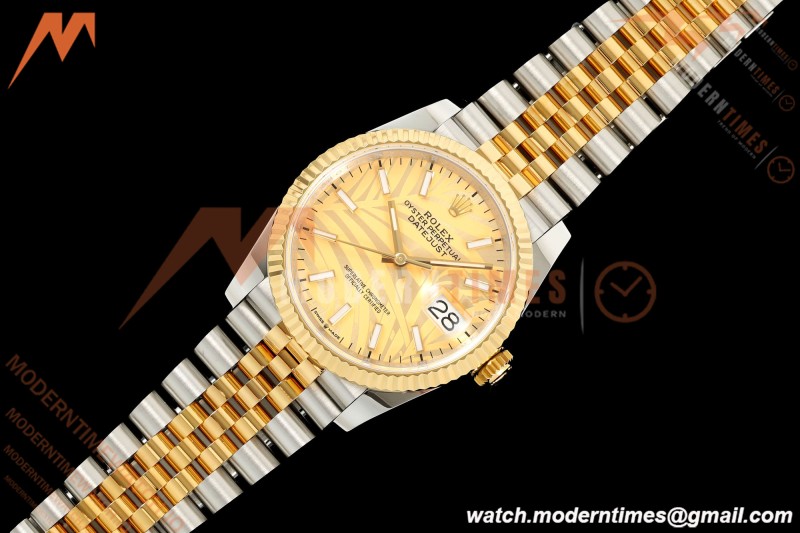 Rolex - Datejust 126233 36mm Jub Flt 904L YG/SS G-Palm/Stk ARF SH3235