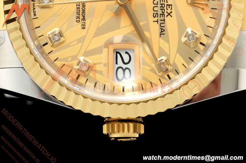 Rolex - Datejust 126233 36mm Oys Flt 904L YG/SS G-Palm/Dia ARF SH3235