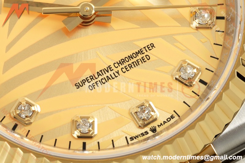 Rolex - Datejust 126233 36mm Jub Flt 904L YG/SS G-Palm/Dia ARF SH3235