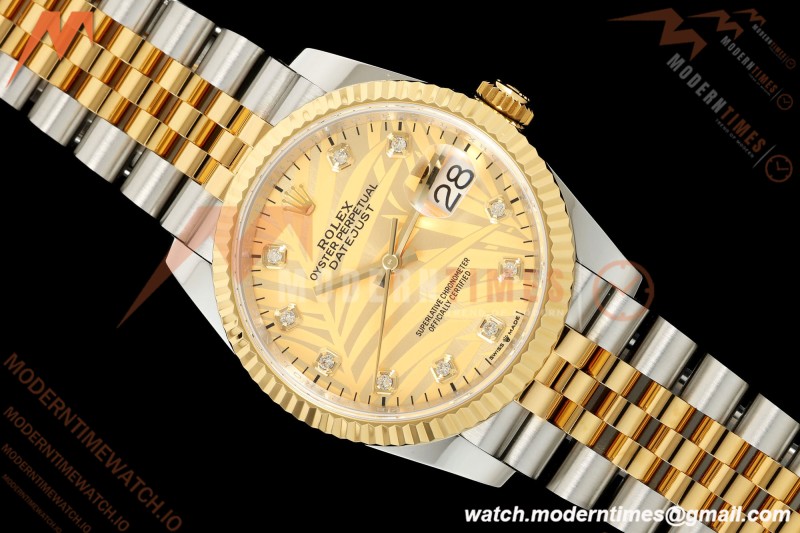 Rolex - Datejust 126233 36mm Jub Flt 904L YG/SS G-Palm/Dia ARF SH3235