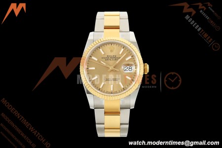 Rolex - Datejust 126233 36mm Oys Flt 904L YG/SS Gold/Stk ARF SH3235