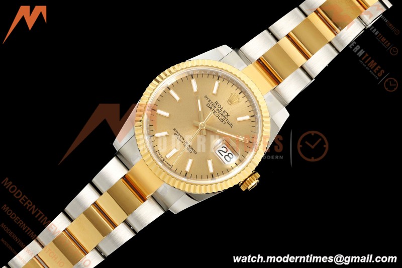 Rolex - Datejust 126233 36mm Oys Flt 904L YG/SS Gold/Stk ARF SH3235 | 롤렉스 - 데이트저스트 126233 36mm 오이즈 플라이백 904L YG/SS 골드/스틸 ARF SH3235