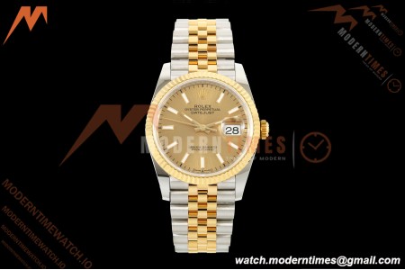Rolex - Datejust 126233 36mm Jub Flt 904L YG/SS Gold/Stk ARF SH3235 | 롤렉스 - 데이트저스트 126233 36mm 주브 플랫 904L YG/SS 골드/스틸 ARF SH3235