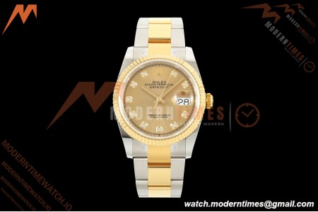 Rolex - Datejust 126233 36mm Oys Flt 904L YG/SS Gold/Dia ARF SH3235 | 롤렉스 - 데이트저스트 126233 36mm 오이즈 플렛 904L YG/SS 골드/다이아몬드 ARF SH3235