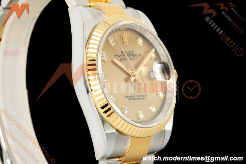 Rolex - Datejust 126233 36mm Oys Flt 904L YG/SS Gold/Dia ARF SH3235 | 롤렉스 - 데이트저스트 126233 36mm 오이즈 플렛 904L YG/SS 골드/다이아몬드 ARF SH3235