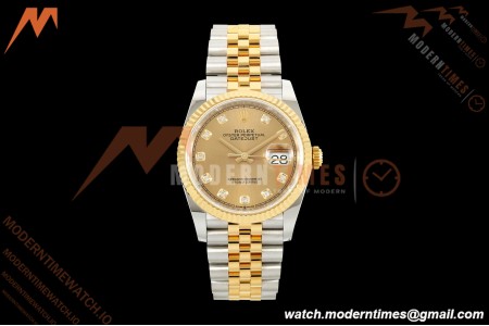 Rolex - Datejust 126233 36mm Jub Flt 904L YG/SS Gold/Dia ARF SH3235 | 롤렉스 - 데이트저스트 126233 36mm 주브 플랫 904L YG/SS 골드/다이아몬드 ARF SH3235