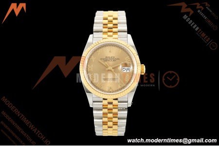 Rolex - Datejust 126233 36mm Jub Flt 904L YG/SS Gold/Rmn ARF SH3235 | 롤렉스 - 데이트저스트 126233 36mm 주브 플랫 904L YG/SS 골드/Rmn ARF SH3235