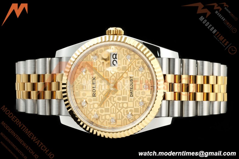 Rolex - Datejust 126233 36mm Jub Flt 904L YG/SS Silver Jub/Dia ARF SH3235