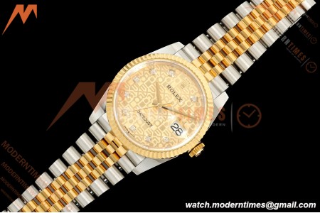 Rolex - Datejust 126233 36mm Jub Flt 904L YG/SS Silver Jub/Dia ARF SH3235 | 롤렉스 - 데이트저스트 126233 36mm 주브 플랫 904L YG/SS 실버 주브/다이아 ARF SH3235