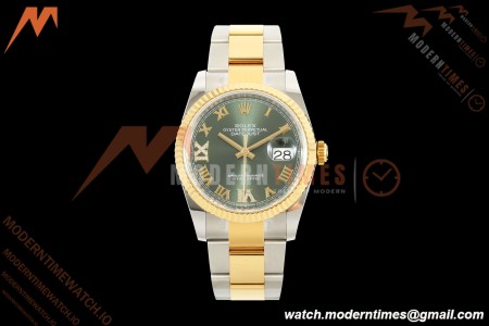 Rolex - Datejust 126233 36mm Oys Flt 904L YG/SS Green/Rmn ARF SH3235 | 롤렉스 - 데이트저스트 126233 36mm 오이즈 플라이백 904L YG/SS 그린/Rmn ARF SH3235