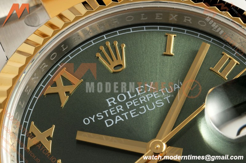 Rolex - Datejust 126233 36mm Oys Flt 904L YG/SS Green/Rmn ARF SH3235 | 롤렉스 - 데이트저스트 126233 36mm 오이즈 플라이백 904L YG/SS 그린/Rmn ARF SH3235