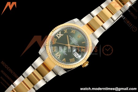 Rolex - Datejust 126233 36mm Oys Flt 904L YG/SS Green/Rmn ARF SH3235 | 롤렉스 - 데이트저스트 126233 36mm 오이즈 플라이백 904L YG/SS 그린/Rmn ARF SH3235