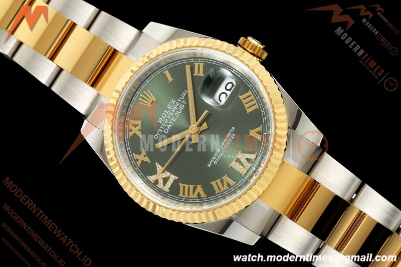 Rolex - Datejust 126233 36mm Oys Flt 904L YG/SS Green/Rmn ARF SH3235 | 롤렉스 - 데이트저스트 126233 36mm 오이즈 플라이백 904L YG/SS 그린/Rmn ARF SH3235