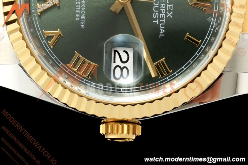 Rolex - Datejust 126233 36mm Oys Flt 904L YG/SS Green/Rmn ARF SH3235 | 롤렉스 - 데이트저스트 126233 36mm 오이즈 플라이백 904L YG/SS 그린/Rmn ARF SH3235