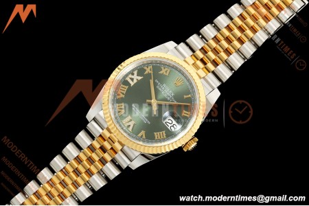 Rolex - Datejust 126233 36mm Jub Flt 904L YG/SS Green/Rmn ARF SH3235 | 롤렉스 - 데이트저스트 126233 36mm 주브 플랫 904L YG/SS 그린/Rmn ARF SH3235