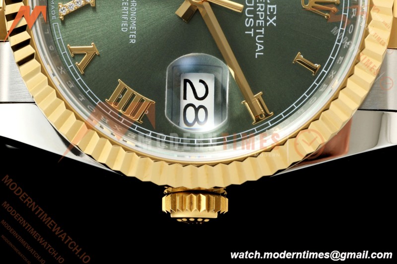 Rolex - Datejust 126233 36mm Jub Flt 904L YG/SS Green/Rmn ARF SH3235