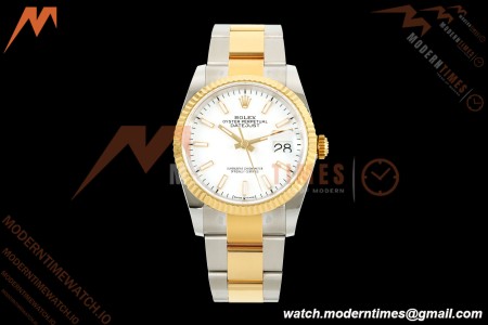 Rolex - Datejust 126233 36mm Oys Flt 904L YG/SS Wht/Stk ARF SH3235 | 롤렉스 - 데이트저스트 126233 36mm 오이즈 플라이백 904L 옐로우 골드/스틸 화이트/스틸 ARF SH3235