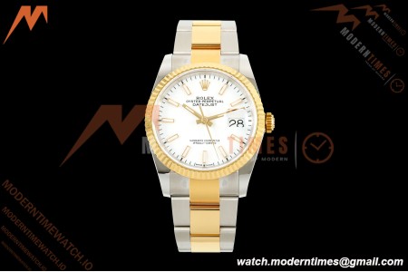 Rolex - Datejust 126233 36mm Oys Flt 904L YG/SS Wht/Stk ARF SH3235 | 롤렉스 - 데이트저스트 126233 36mm 오이즈 플라이백 904L 옐로우 골드/스틸 화이트/스틸 ARF SH3235