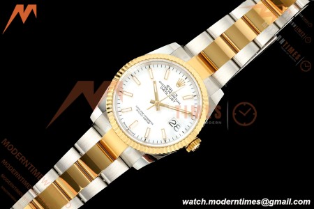 Rolex - Datejust 126233 36mm Oys Flt 904L YG/SS Wht/Stk ARF SH3235 | 롤렉스 - 데이트저스트 126233 36mm 오이즈 플라이백 904L 옐로우 골드/스틸 화이트/스틸 ARF SH3235