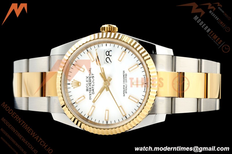 Rolex - Datejust 126233 36mm Oys Flt 904L YG/SS Wht/Stk ARF SH3235