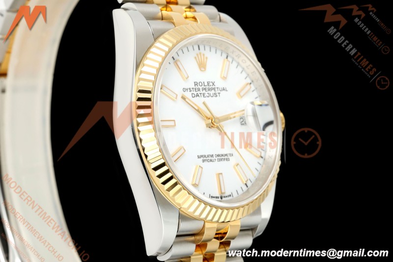 Rolex - Datejust 126233 36mm Jub Flt 904L YG/SS Wht/Stk ARF SH3235 | 롤렉스 - 데이트저스트 126233 36mm 주브 플랫 904L 옐로우 골드/스틸 화이트/스틸 ARF SH3235