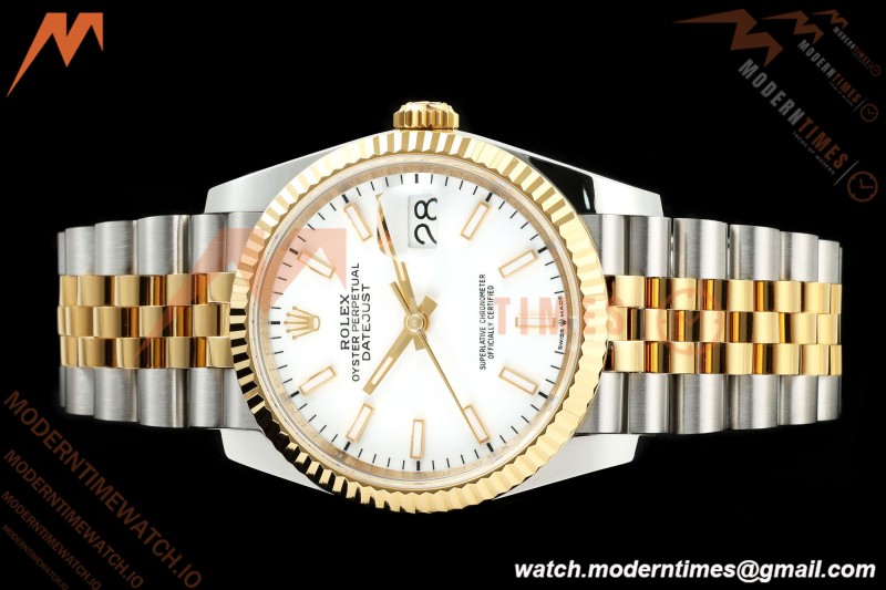 Rolex - Datejust 126233 36mm Jub Flt 904L YG/SS Wht/Stk ARF SH3235 | 롤렉스 - 데이트저스트 126233 36mm 주브 플랫 904L 옐로우 골드/스틸 화이트/스틸 ARF SH3235