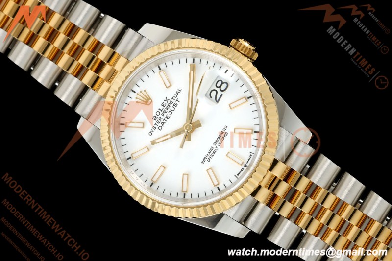 Rolex - Datejust 126233 36mm Jub Flt 904L YG/SS Wht/Stk ARF SH3235 | 롤렉스 - 데이트저스트 126233 36mm 주브 플랫 904L 옐로우 골드/스틸 화이트/스틸 ARF SH3235