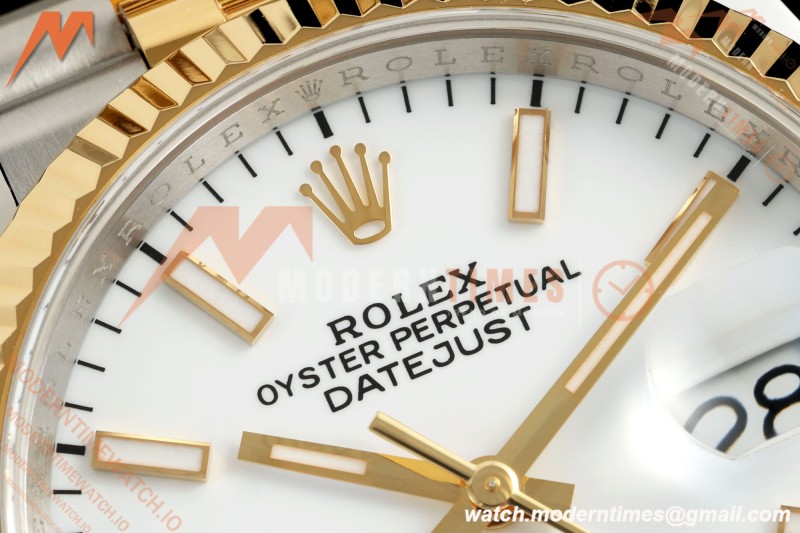Rolex - Datejust 126233 36mm Jub Flt 904L YG/SS Wht/Stk ARF SH3235 | 롤렉스 - 데이트저스트 126233 36mm 주브 플랫 904L 옐로우 골드/스틸 화이트/스틸 ARF SH3235