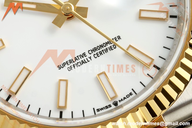 Rolex - Datejust 126233 36mm Jub Flt 904L YG/SS Wht/Stk ARF SH3235 | 롤렉스 - 데이트저스트 126233 36mm 주브 플랫 904L 옐로우 골드/스틸 화이트/스틸 ARF SH3235