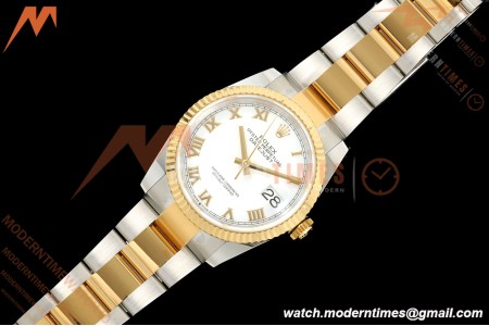 Rolex - Datejust 126233 36mm Oys Flt 904L YG/SS Wht/Rmn ARF SH3235 | 롤렉스 - 데이트저스트 126233 36mm 주브 플랫 904L 옐로우 골드/스틸 화이트/스틸 ARF SH3235
