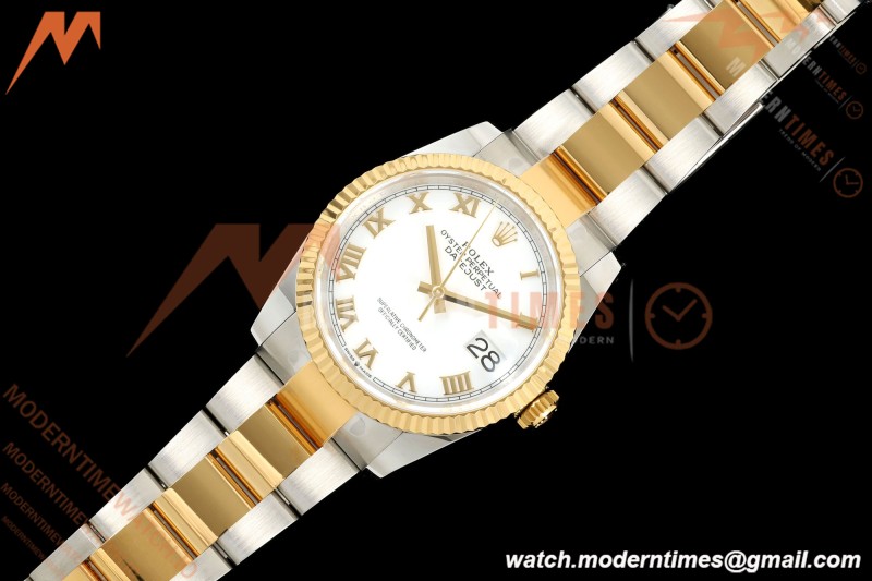 Rolex - Datejust 126233 36mm Oys Flt 904L YG/SS Wht/Rmn ARF SH3235 | 롤렉스 - 데이트저스트 126233 36mm 주브 플랫 904L 옐로우 골드/스틸 화이트/스틸 ARF SH3235