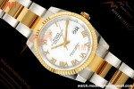 Rolex - Datejust 126233 36mm Oys Flt 904L YG/SS Wht/Rmn ARF SH3235 | 롤렉스 - 데이트저스트 126233 36mm 주브 플랫 904L 옐로우 골드/스틸 화이트/스틸 ARF SH3235
