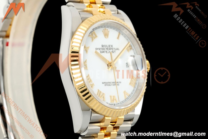 Rolex - Datejust 126233 36mm Jub Flt 904L YG/SS Wht/Rmn ARF SH3235 | 롤렉스 - 데이트저스트 126233 36mm 주브 플랫 904L 옐로우 골드/스틸 화이트/링 무브먼트 ARF SH3235