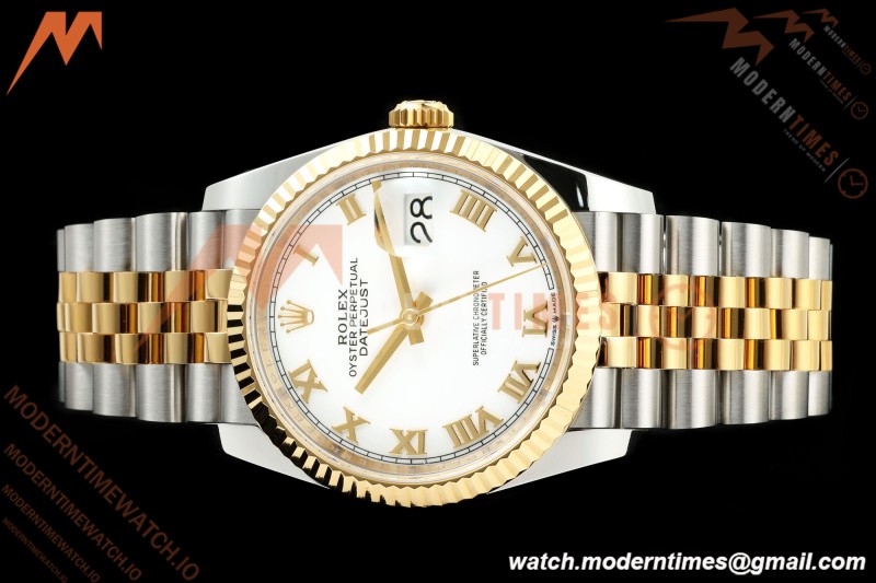 Rolex - Datejust 126233 36mm Jub Flt 904L YG/SS Wht/Rmn ARF SH3235 | 롤렉스 - 데이트저스트 126233 36mm 주브 플랫 904L 옐로우 골드/스틸 화이트/링 무브먼트 ARF SH3235