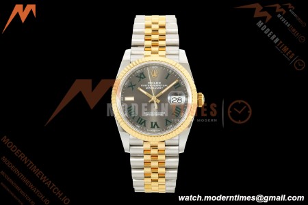 Rolex - Datejust 126233 36mm Jub Flt 904L YG/SS Grey/Rmn Wimbledon Dial ARF SH3235 | 롤렉스 - 데이트저스트 126233 36mm 주브 FLT 904L YG/SS 그레이/Rmn 윔블던 다이얼 ARF SH3235