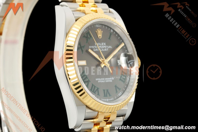 Rolex - Datejust 126233 36mm Jub Flt 904L YG/SS Grey/Rmn Wimbledon Dial ARF SH3235
