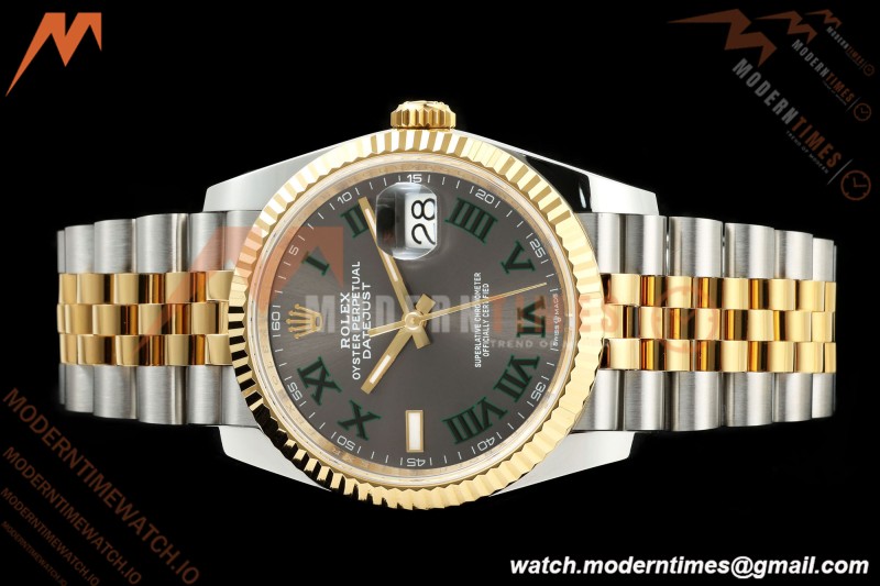 Rolex - Datejust 126233 36mm Jub Flt 904L YG/SS Grey/Rmn Wimbledon Dial ARF SH3235