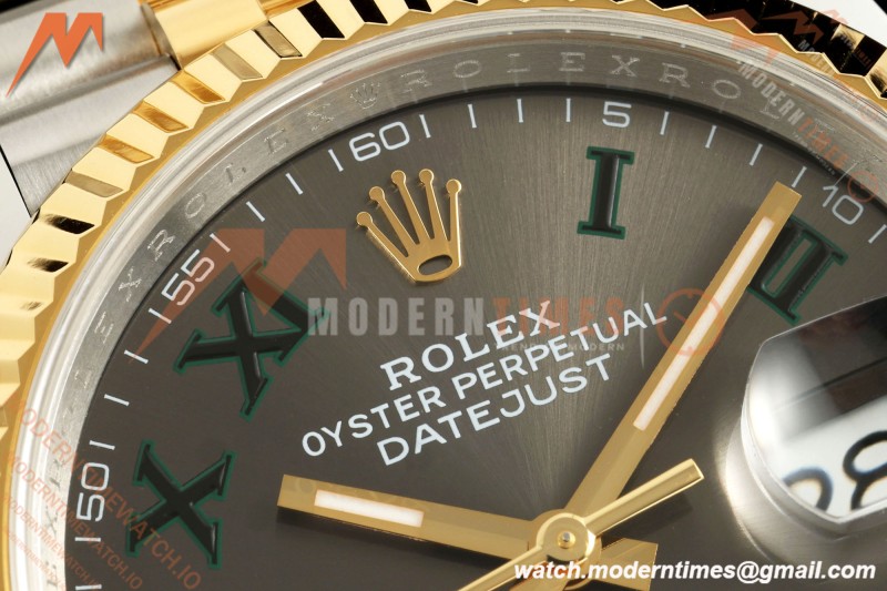 Rolex - Datejust 126233 36mm Jub Flt 904L YG/SS Grey/Rmn Wimbledon Dial ARF SH3235