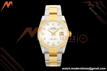 Rolex - Datejust 126233 36mm Oys Flt 904L YG/SS Wht/MOP/Dia ARF SH3235 | 롤렉스 - 데이트저스트 126233 36mm 오이즈 플라이백 904L 옐로우 골드/스틸 화이트/MOP/직경 ARF SH3235