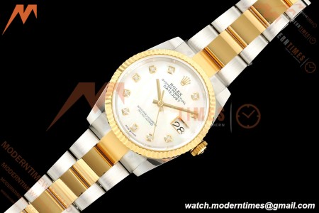 Rolex - Datejust 126233 36mm Oys Flt 904L YG/SS Wht/MOP/Dia ARF SH3235 | 롤렉스 - 데이트저스트 126233 36mm 오이즈 플라이백 904L 옐로우 골드/스틸 화이트/MOP/직경 ARF SH3235