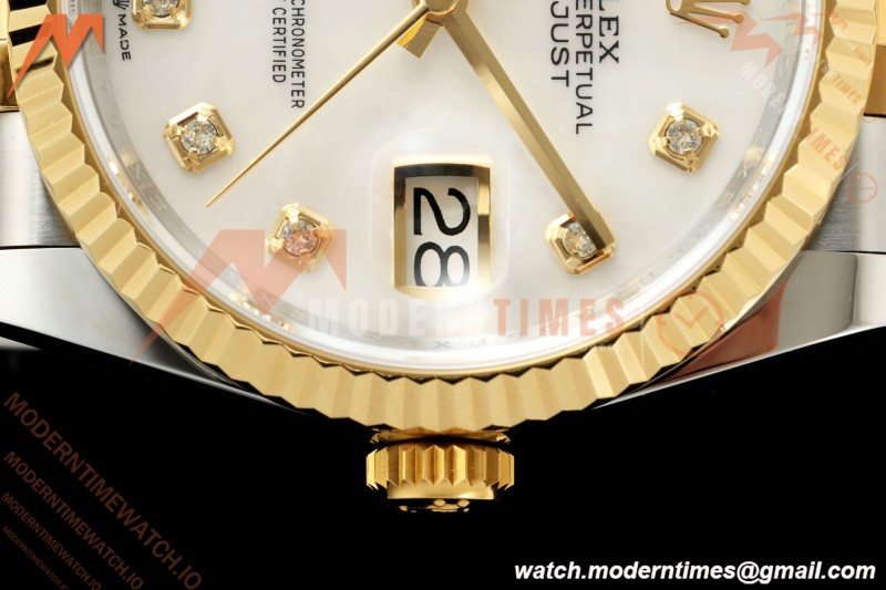 Rolex - Datejust 126233 36mm Jub Flt 904L YG/SS Wht/MOP/Dia ARF SH3235