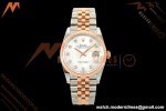 Rolex - Datejust 126231 36mm Jub Flt 904L RG/SS Wht/MOP/Dia ARF SH3235
