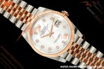 Rolex - Datejust 126231 36mm Jub Flt 904L RG/SS Wht/MOP/Dia ARF SH3235