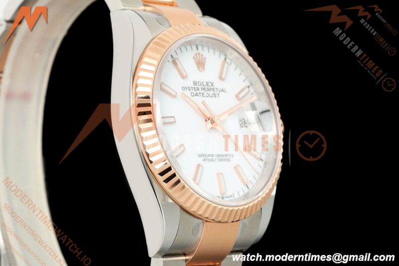 Rolex - Datejust 126231 36mm Oys Flt 904L RG/SS Wht/Stk ARF SH3235 | 롤렉스 - 데이트저스트 126231 36mm 오이스 플렛 904L RG/SS 화이트/스틸 ARF SH3235