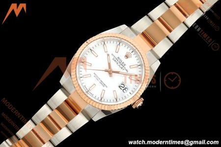 Rolex - Datejust 126231 36mm Oys Flt 904L RG/SS Wht/Stk ARF SH3235 | 롤렉스 - 데이트저스트 126231 36mm 오이스 플렛 904L RG/SS 화이트/스틸 ARF SH3235
