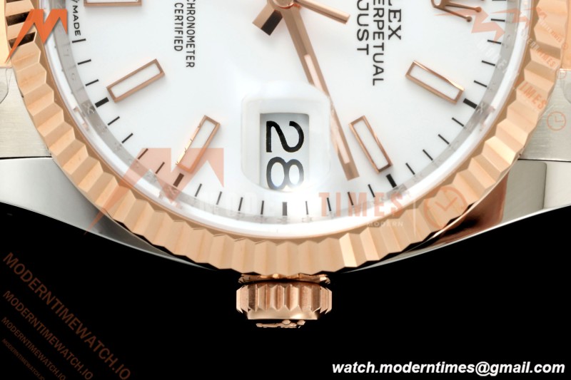 Rolex - Datejust 126231 36mm Oys Flt 904L RG/SS Wht/Stk ARF SH3235 | 롤렉스 - 데이트저스트 126231 36mm 오이스 플렛 904L RG/SS 화이트/스틸 ARF SH3235
