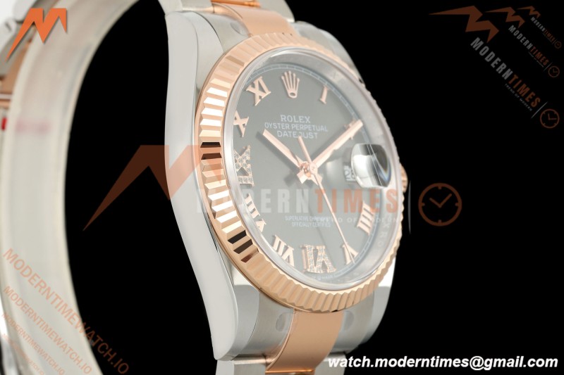 Rolex - Datejust 126231 36mm Oys Flt 904L RG/SS Grey/Rmn ARF SH3235