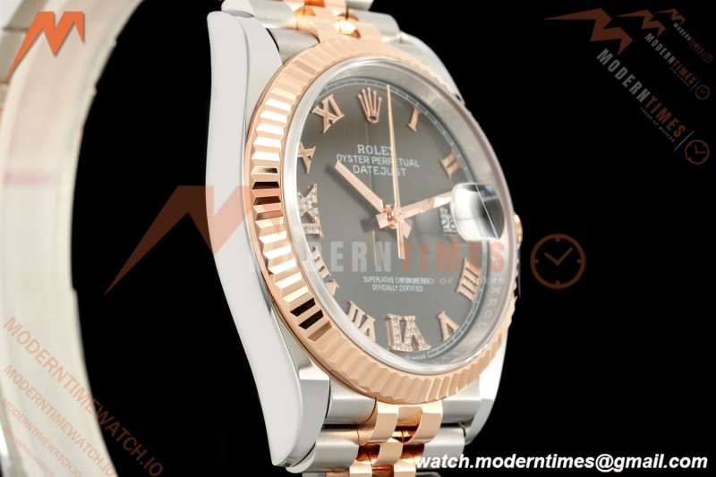 Rolex - Datejust 126231 36mm Jub Flt 904L RG/SS Grey/Rmn ARF SH3235 | 롤렉스 - 데이트저스트 126231 36mm 주브 FLT 904L RG/SS 그레이/Rmn ARF SH3235