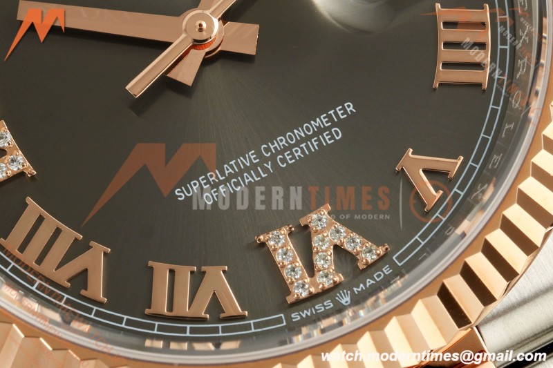 Rolex - Datejust 126231 36mm Jub Flt 904L RG/SS Grey/Rmn ARF SH3235 | 롤렉스 - 데이트저스트 126231 36mm 주브 FLT 904L RG/SS 그레이/Rmn ARF SH3235