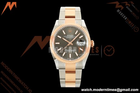 Rolex - Datejust 126231 36mm Oys Flt 904L RG/SS Grey/Stk ARF SH3235 | 롤렉스 - 데이트저스트 126231 36mm 오이스 플렛 904L RG/SS 그레이/스틸 ARF SH3235